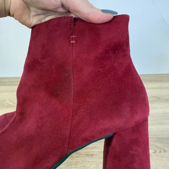 Paul Green Womens Red Chunky Booties Size 6 Beautifully made Quality Thick Heels - Picture 9 of 14